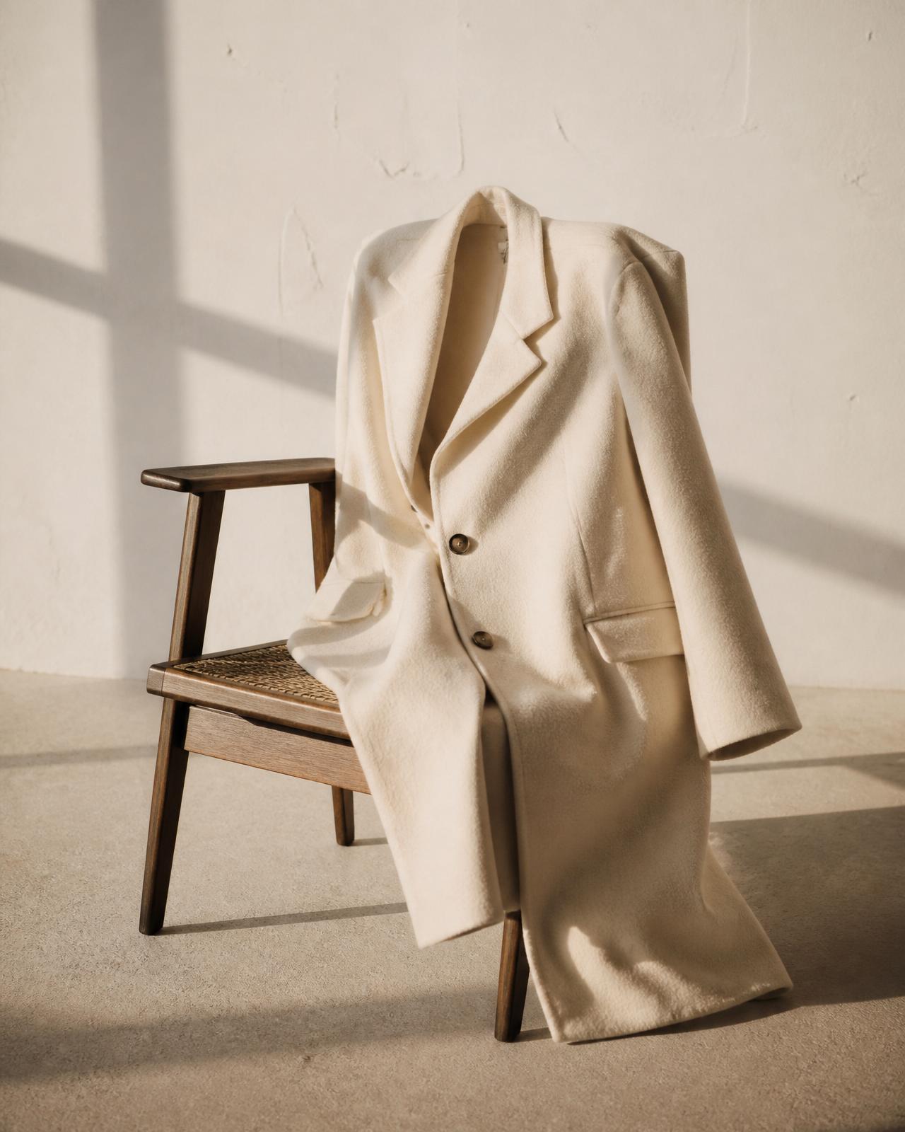 Ivory wool coat